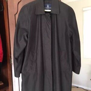 London Fog women’s black trench coat, size S - lightweight, GREAT CONDITION